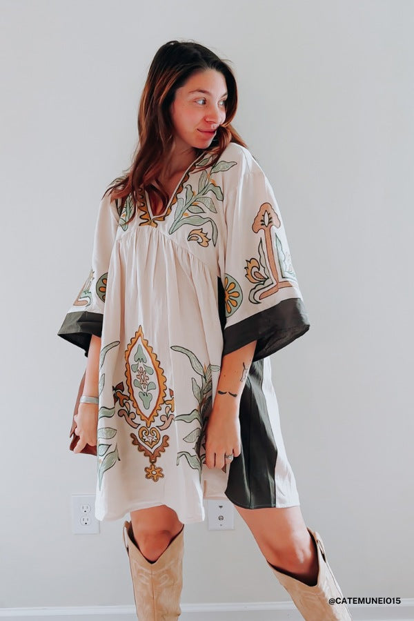 Chateau Chic Babydoll Tunic Dress - Sage
