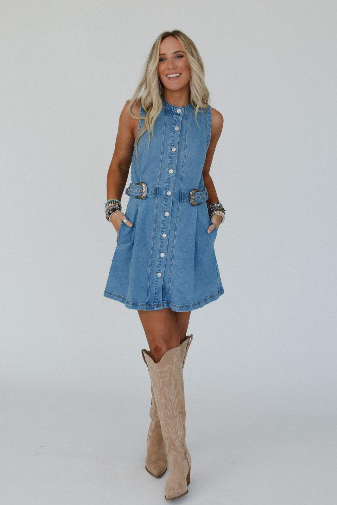 Alexandra Denim Dress - Light Wash