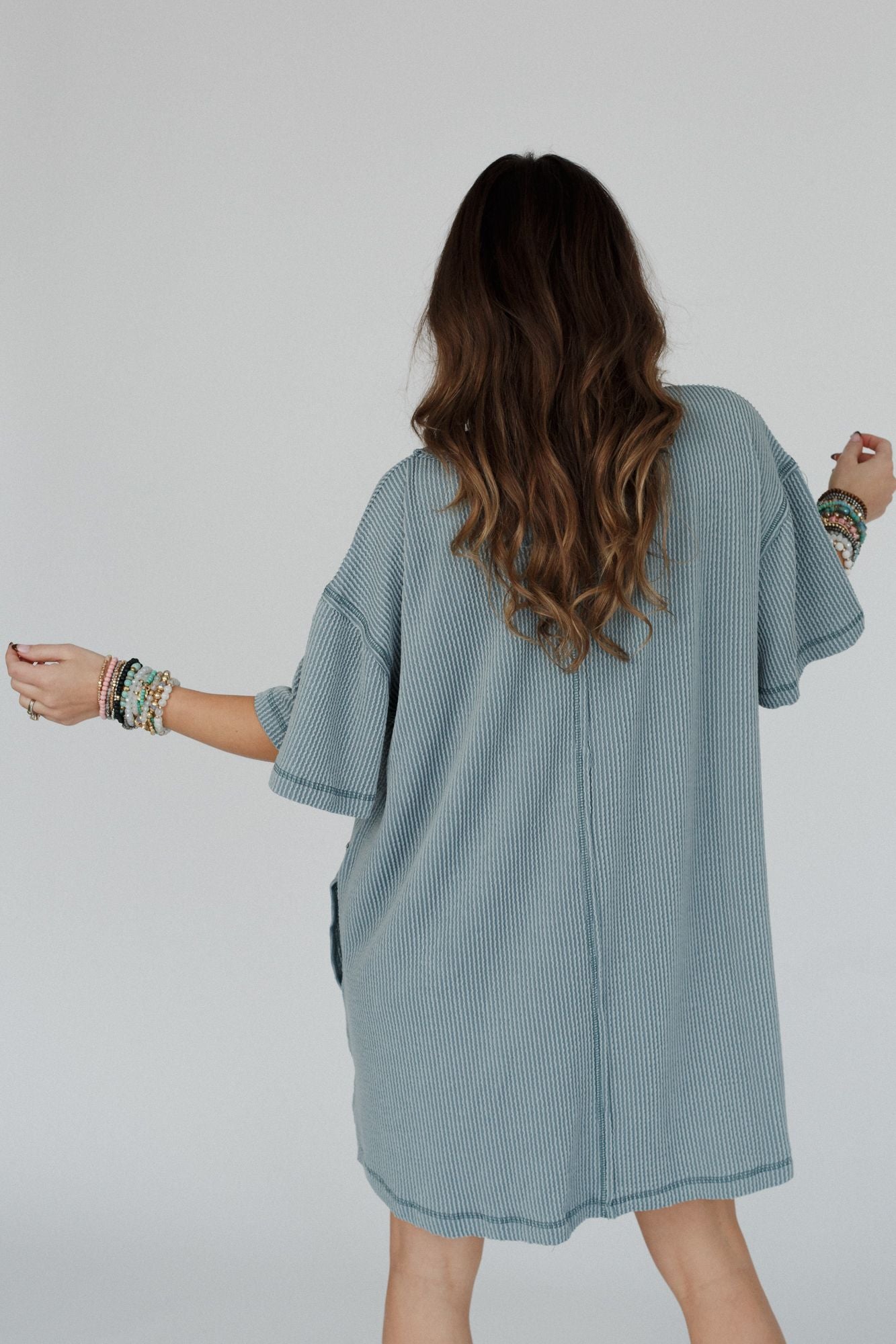 The Nest Soft Touch Tunic Dress - Seafoam
