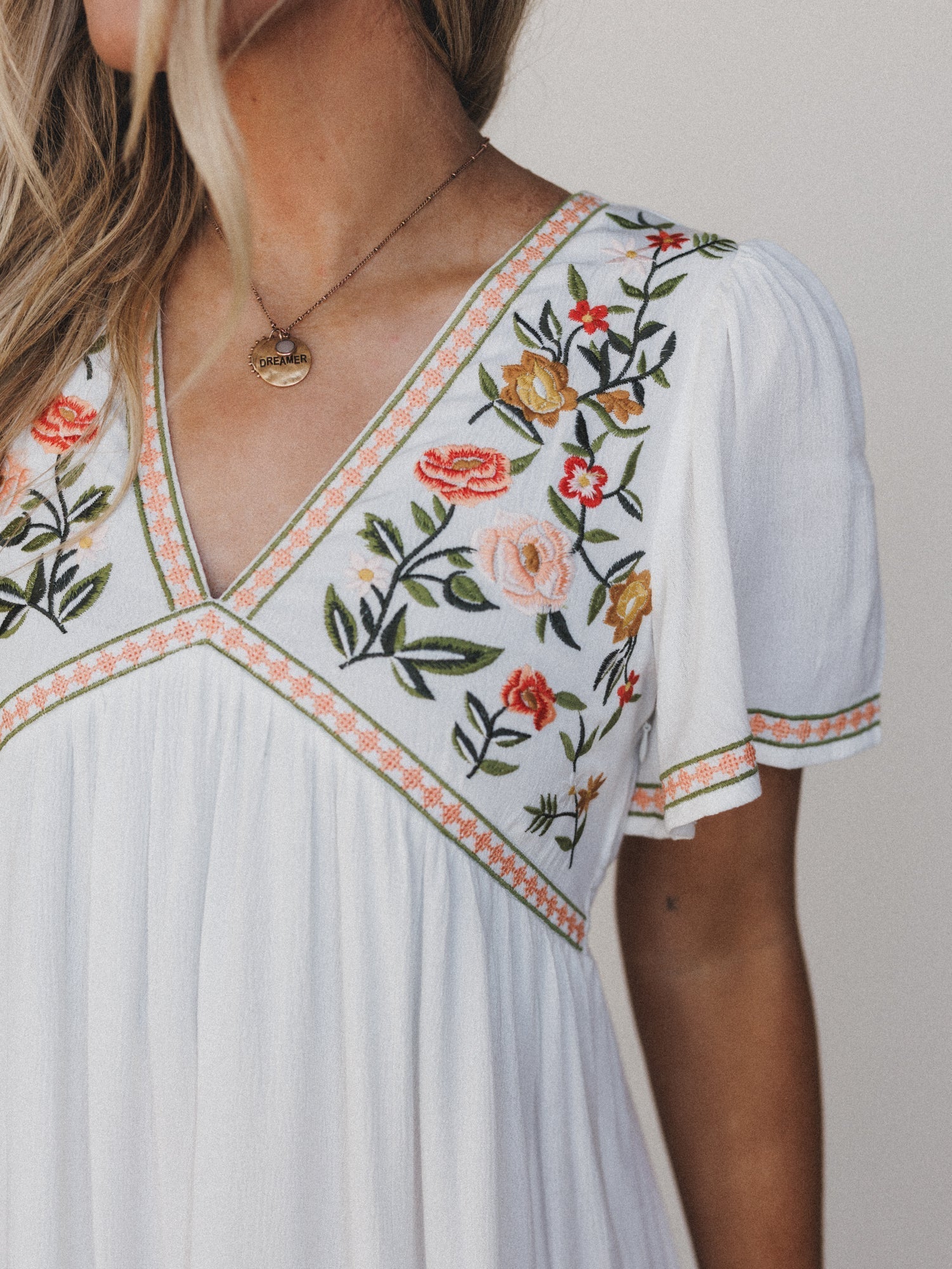 Magdaline Mini Dress - Ivory