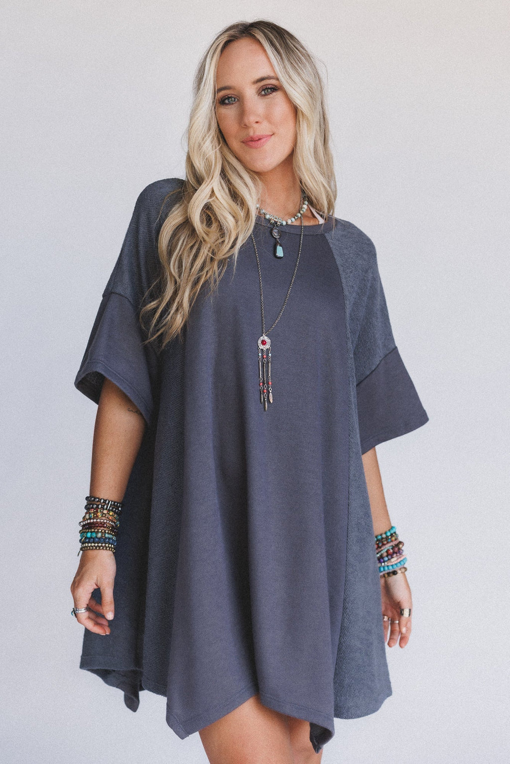 The Nest Meadowlight Tunic Dress - Charcoal