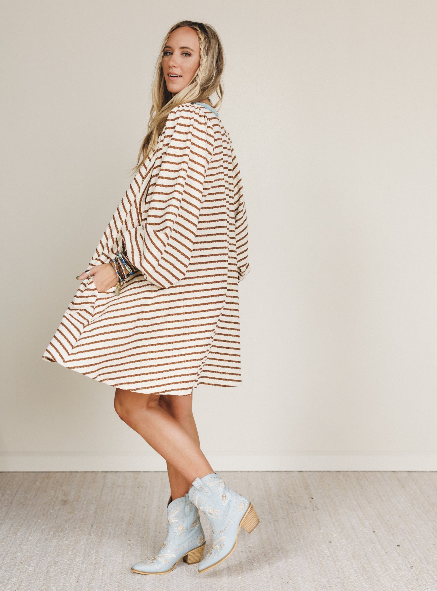 The Nest Good Feels Dress - Meerkat Seafoam