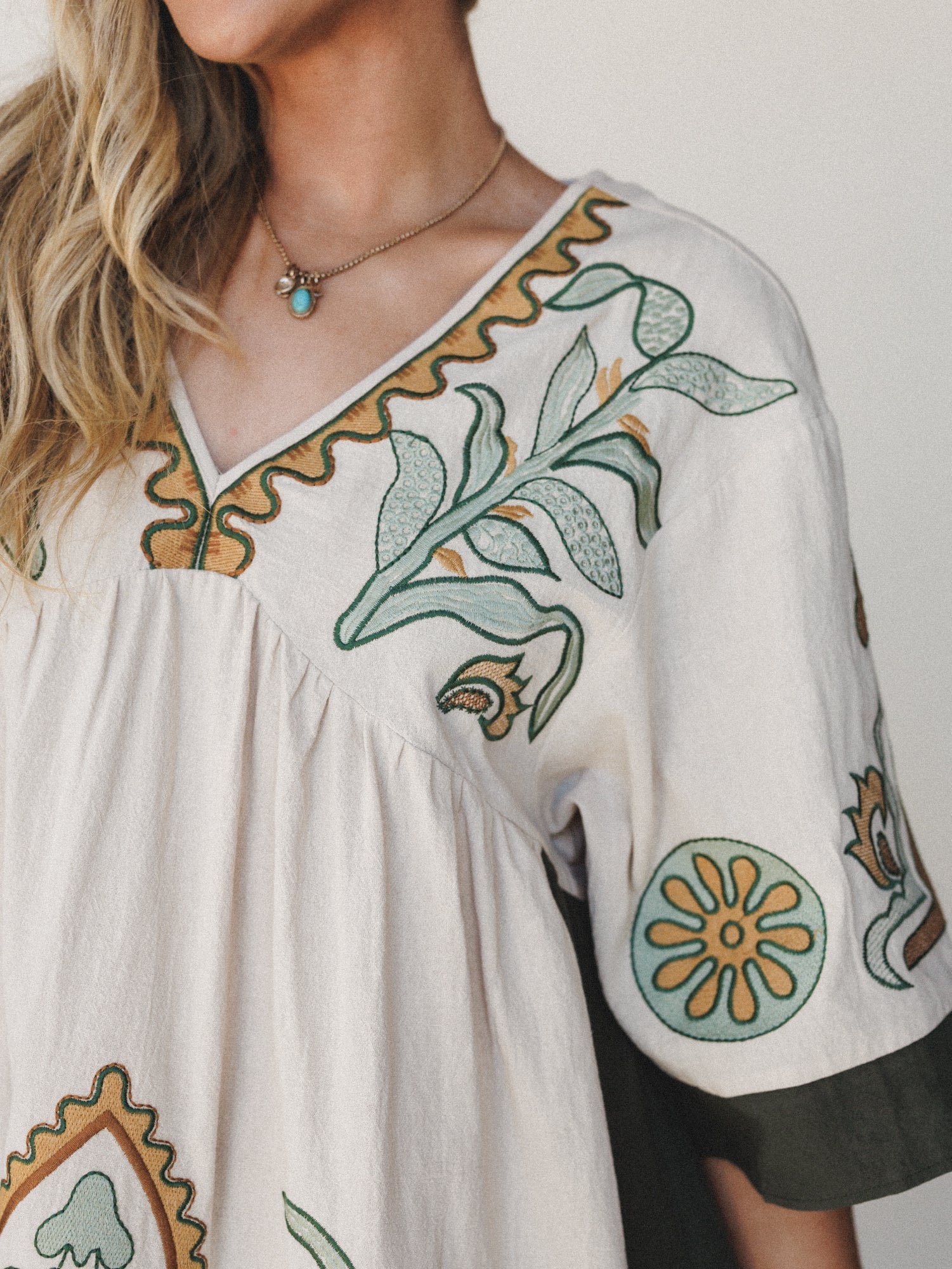 Chateau Chic Babydoll Tunic Dress - Sage