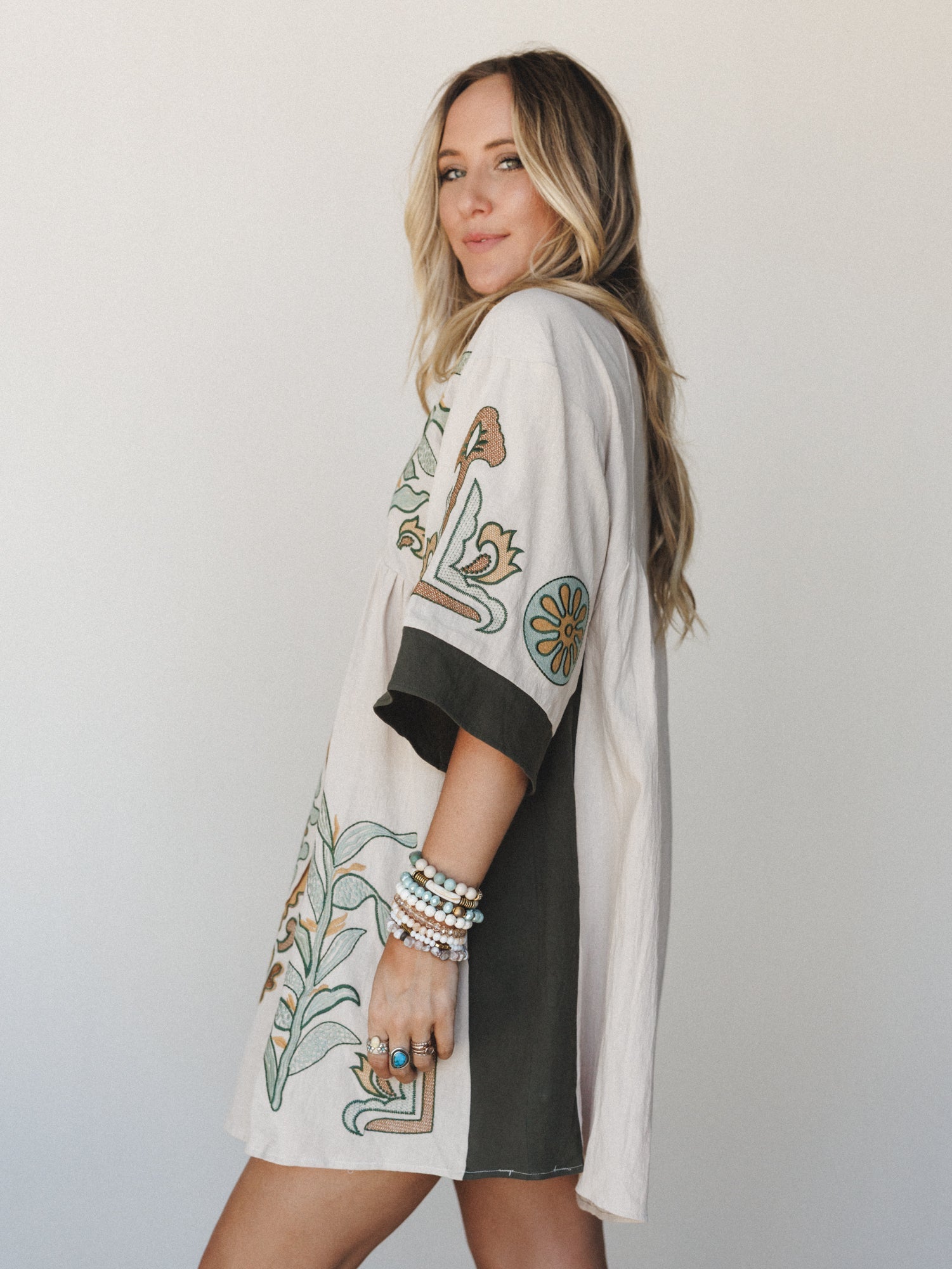 Chateau Chic Babydoll Tunic Dress - Sage