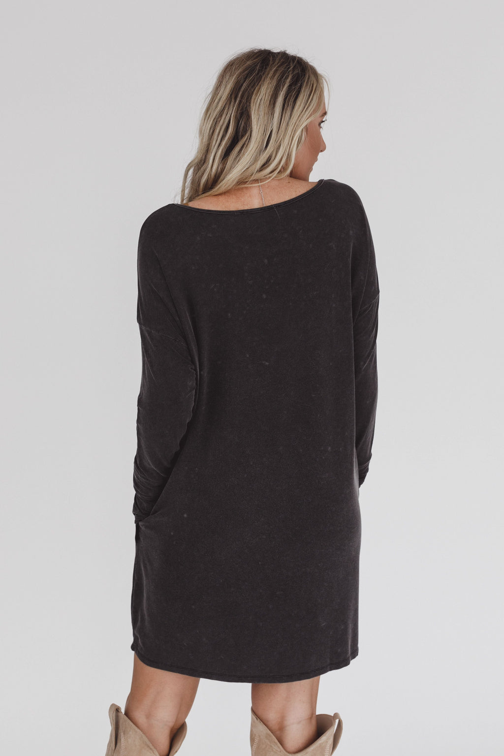 Sonora Star Patch Dress - Charcoal