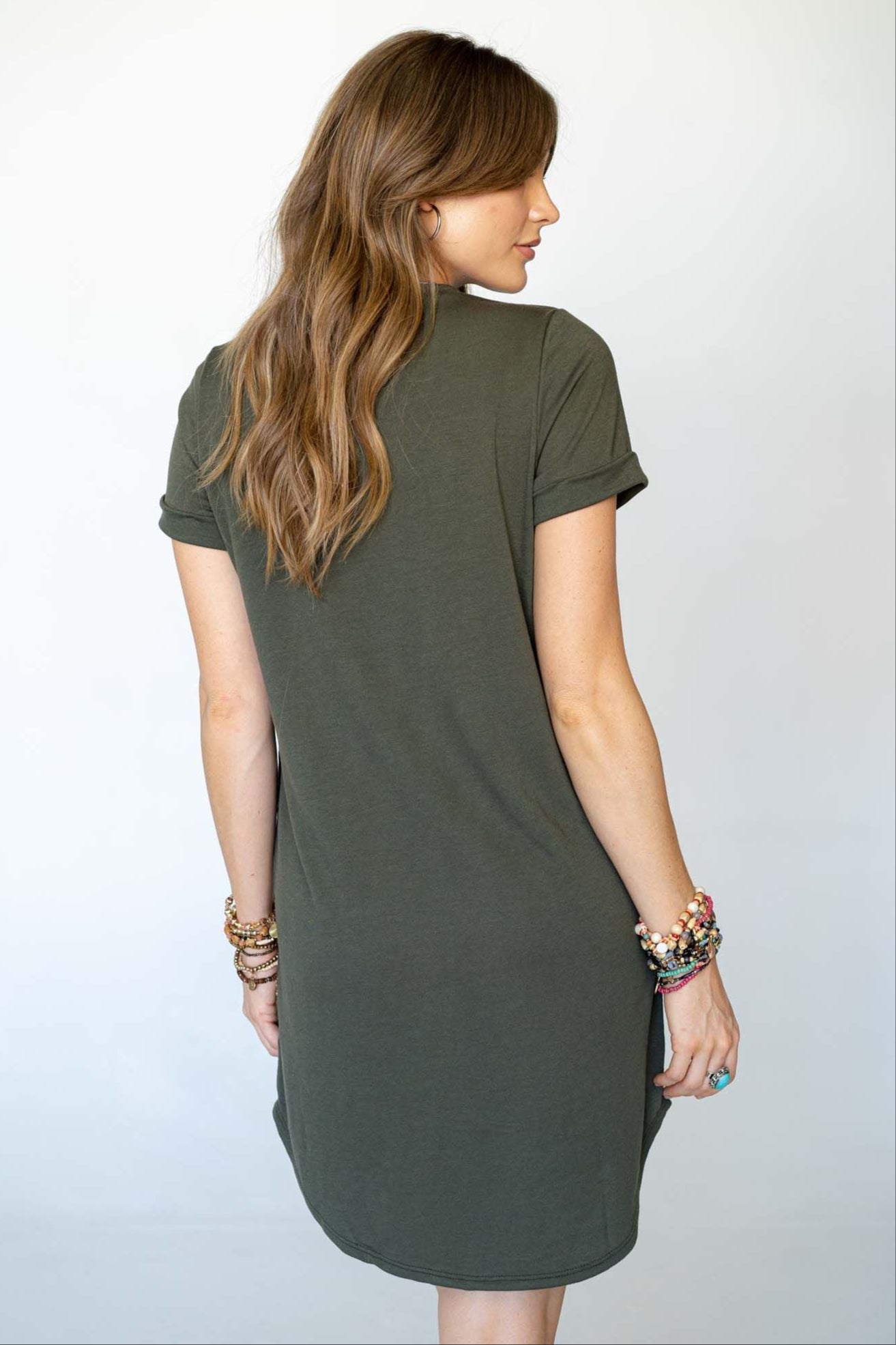 The Nest On The Daily Tee Dress - Olive