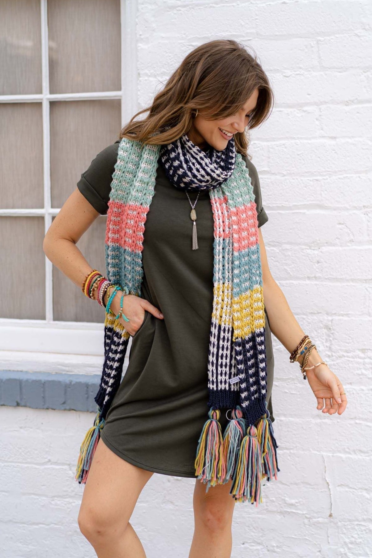 The Nest On The Daily Tee Dress - Olive