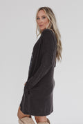 Sonora Star Patch Dress - Charcoal